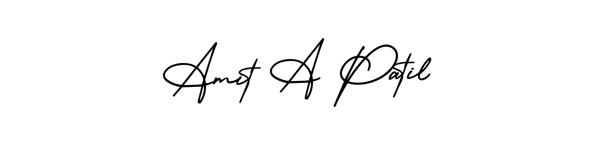 How to make Amit A Patil name signature. Use AmerikaSignatureDemo-Regular style for creating short signs online. This is the latest handwritten sign. Amit A Patil signature style 3 images and pictures png