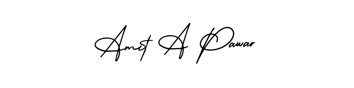 Create a beautiful signature design for name Amit A Pawar. With this signature (AmerikaSignatureDemo-Regular) fonts, you can make a handwritten signature for free. Amit A Pawar signature style 3 images and pictures png