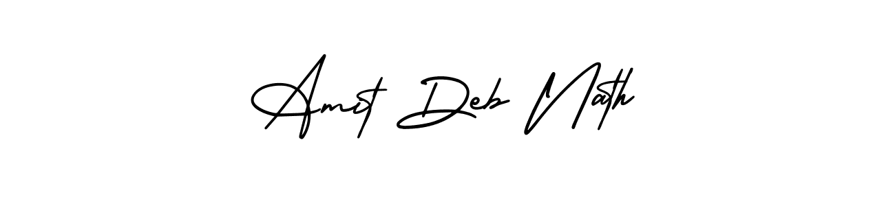 Use a signature maker to create a handwritten signature online. With this signature software, you can design (AmerikaSignatureDemo-Regular) your own signature for name Amit Deb Nath. Amit Deb Nath signature style 3 images and pictures png