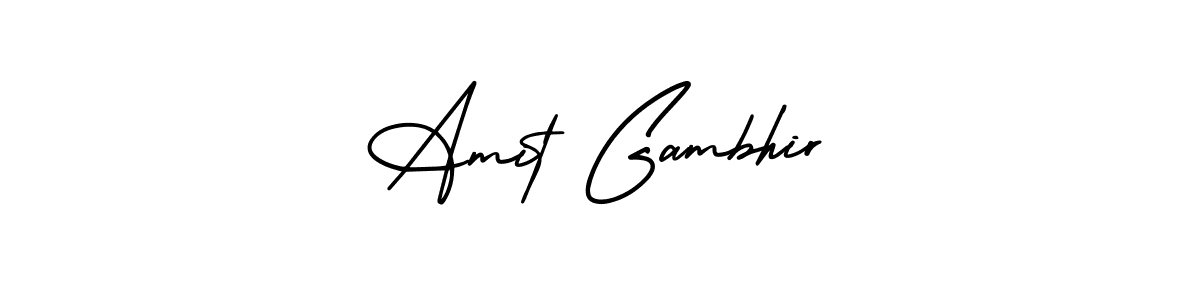 Create a beautiful signature design for name Amit Gambhir. With this signature (AmerikaSignatureDemo-Regular) fonts, you can make a handwritten signature for free. Amit Gambhir signature style 3 images and pictures png