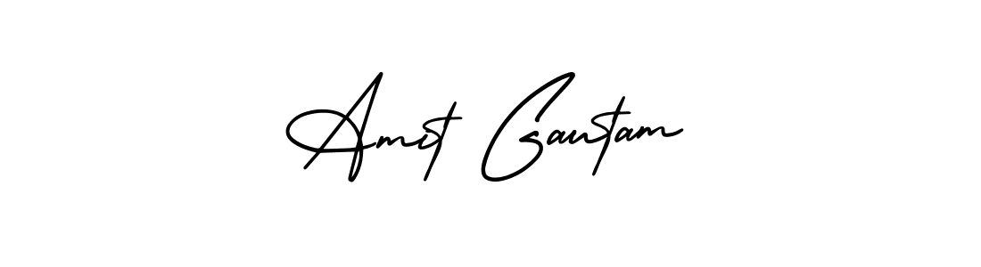 Amit Gautam stylish signature style. Best Handwritten Sign (AmerikaSignatureDemo-Regular) for my name. Handwritten Signature Collection Ideas for my name Amit Gautam. Amit Gautam signature style 3 images and pictures png