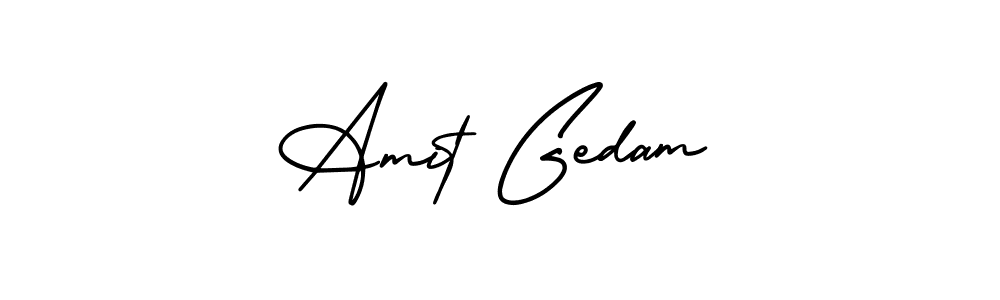 if you are searching for the best signature style for your name Amit Gedam. so please give up your signature search. here we have designed multiple signature styles  using AmerikaSignatureDemo-Regular. Amit Gedam signature style 3 images and pictures png