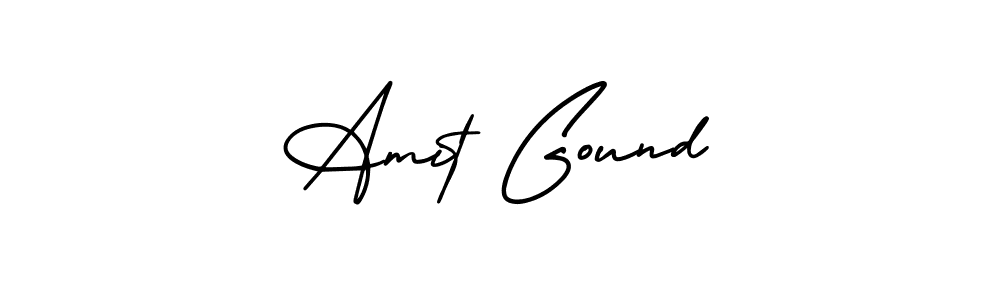 The best way (AmerikaSignatureDemo-Regular) to make a short signature is to pick only two or three words in your name. The name Amit Gound include a total of six letters. For converting this name. Amit Gound signature style 3 images and pictures png