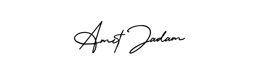 if you are searching for the best signature style for your name Amit Jadam. so please give up your signature search. here we have designed multiple signature styles  using AmerikaSignatureDemo-Regular. Amit Jadam signature style 3 images and pictures png