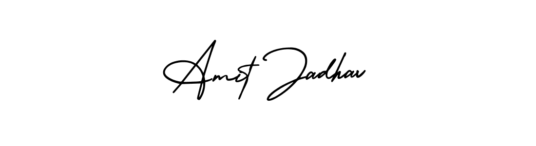 You should practise on your own different ways (AmerikaSignatureDemo-Regular) to write your name (Amit Jadhav) in signature. don't let someone else do it for you. Amit Jadhav signature style 3 images and pictures png