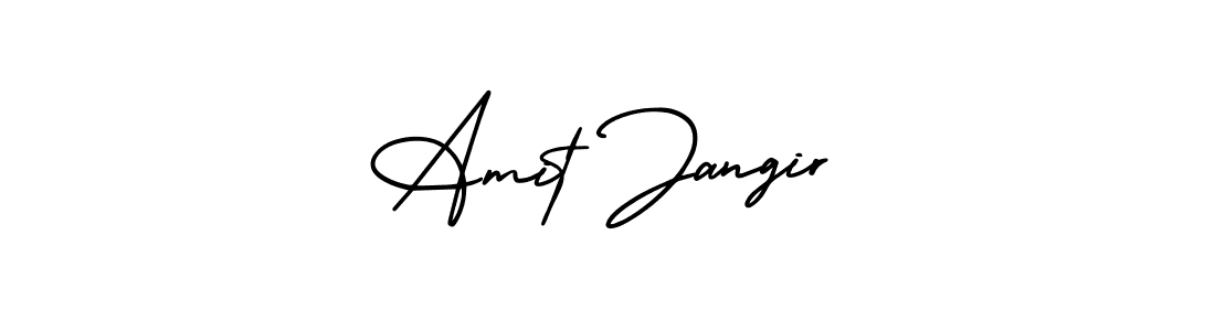The best way (AmerikaSignatureDemo-Regular) to make a short signature is to pick only two or three words in your name. The name Amit Jangir include a total of six letters. For converting this name. Amit Jangir signature style 3 images and pictures png