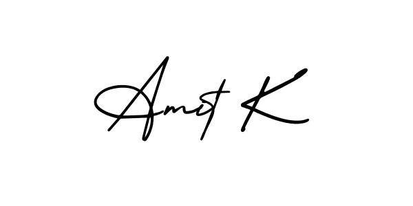 How to make Amit K signature? AmerikaSignatureDemo-Regular is a professional autograph style. Create handwritten signature for Amit K name. Amit K signature style 3 images and pictures png