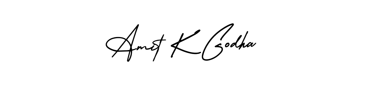 Amit K Godha stylish signature style. Best Handwritten Sign (AmerikaSignatureDemo-Regular) for my name. Handwritten Signature Collection Ideas for my name Amit K Godha. Amit K Godha signature style 3 images and pictures png