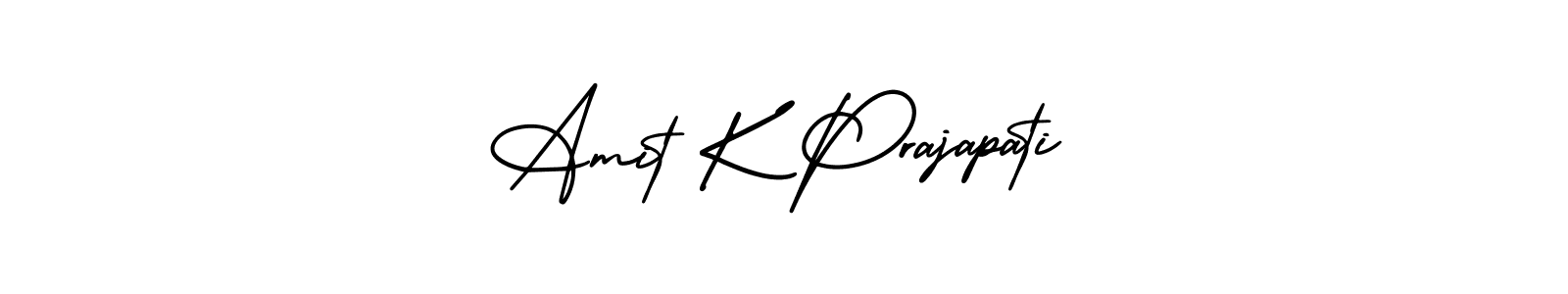 Make a beautiful signature design for name Amit K Prajapati. With this signature (AmerikaSignatureDemo-Regular) style, you can create a handwritten signature for free. Amit K Prajapati signature style 3 images and pictures png