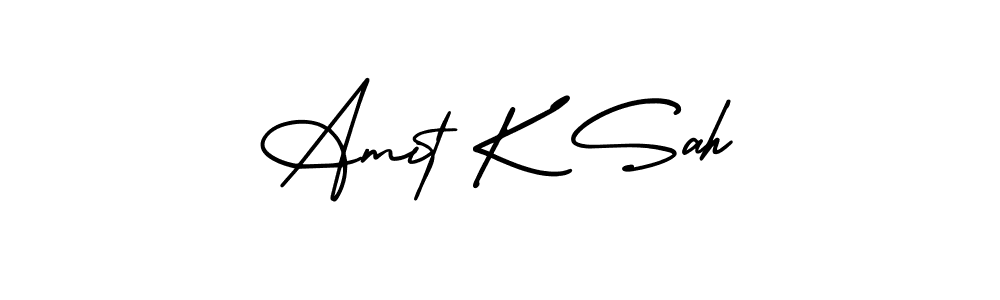 Also You can easily find your signature by using the search form. We will create Amit K Sah name handwritten signature images for you free of cost using AmerikaSignatureDemo-Regular sign style. Amit K Sah signature style 3 images and pictures png