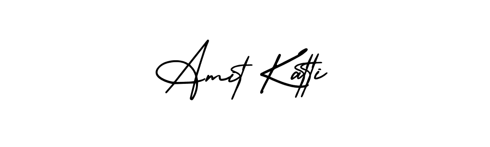 You should practise on your own different ways (AmerikaSignatureDemo-Regular) to write your name (Amit Katti) in signature. don't let someone else do it for you. Amit Katti signature style 3 images and pictures png