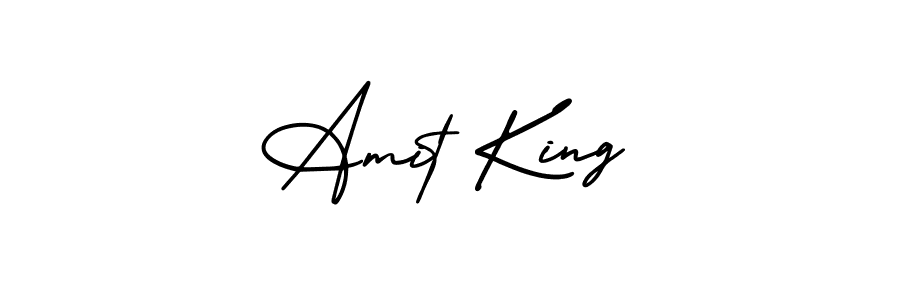 This is the best signature style for the Amit King name. Also you like these signature font (AmerikaSignatureDemo-Regular). Mix name signature. Amit King signature style 3 images and pictures png