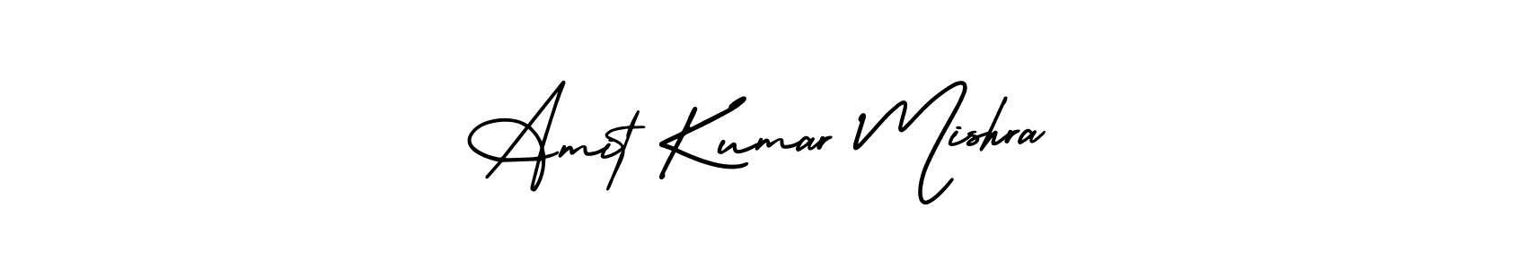 The best way (AmerikaSignatureDemo-Regular) to make a short signature is to pick only two or three words in your name. The name Amit Kumar Mishra include a total of six letters. For converting this name. Amit Kumar Mishra signature style 3 images and pictures png