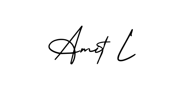 It looks lik you need a new signature style for name Amit L. Design unique handwritten (AmerikaSignatureDemo-Regular) signature with our free signature maker in just a few clicks. Amit L signature style 3 images and pictures png