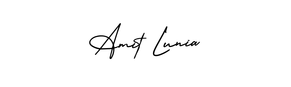 Create a beautiful signature design for name Amit Lunia. With this signature (AmerikaSignatureDemo-Regular) fonts, you can make a handwritten signature for free. Amit Lunia signature style 3 images and pictures png