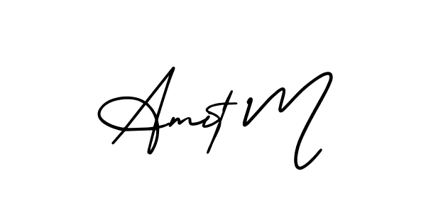 Make a beautiful signature design for name Amit M. Use this online signature maker to create a handwritten signature for free. Amit M signature style 3 images and pictures png