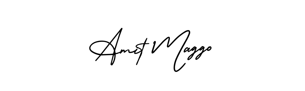 It looks lik you need a new signature style for name Amit Maggo. Design unique handwritten (AmerikaSignatureDemo-Regular) signature with our free signature maker in just a few clicks. Amit Maggo signature style 3 images and pictures png