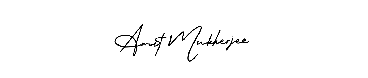 The best way (AmerikaSignatureDemo-Regular) to make a short signature is to pick only two or three words in your name. The name Amit Mukherjee include a total of six letters. For converting this name. Amit Mukherjee signature style 3 images and pictures png