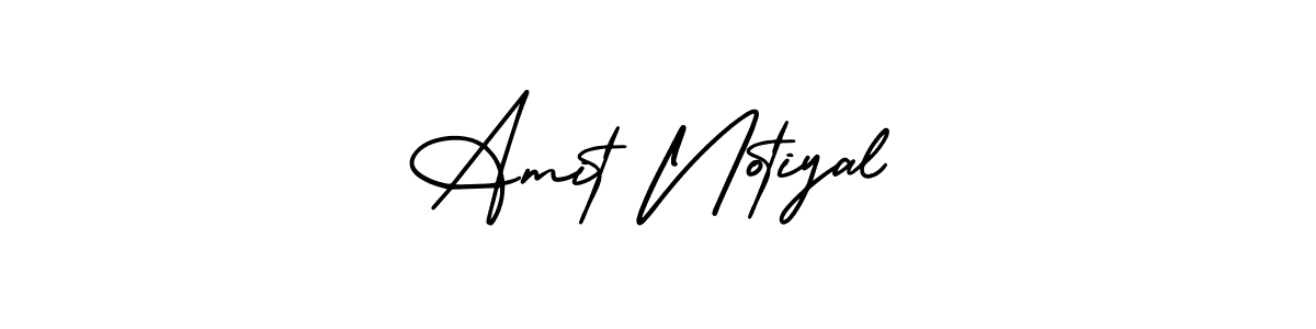 Design your own signature with our free online signature maker. With this signature software, you can create a handwritten (AmerikaSignatureDemo-Regular) signature for name Amit Notiyal. Amit Notiyal signature style 3 images and pictures png