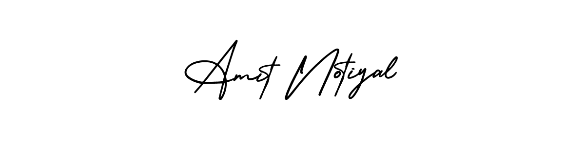 Design your own signature with our free online signature maker. With this signature software, you can create a handwritten (AmerikaSignatureDemo-Regular) signature for name Amit Notiyal. Amit Notiyal signature style 3 images and pictures png