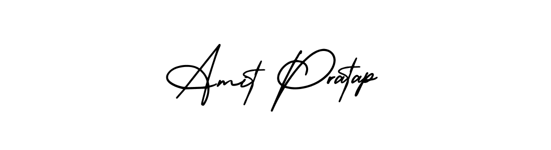 The best way (AmerikaSignatureDemo-Regular) to make a short signature is to pick only two or three words in your name. The name Amit Pratap include a total of six letters. For converting this name. Amit Pratap signature style 3 images and pictures png