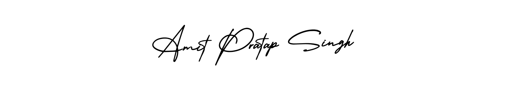 The best way (AmerikaSignatureDemo-Regular) to make a short signature is to pick only two or three words in your name. The name Amit Pratap Singh include a total of six letters. For converting this name. Amit Pratap Singh signature style 3 images and pictures png