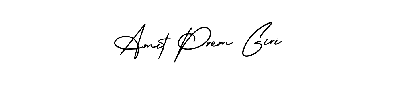 You should practise on your own different ways (AmerikaSignatureDemo-Regular) to write your name (Amit Prem Giri) in signature. don't let someone else do it for you. Amit Prem Giri signature style 3 images and pictures png