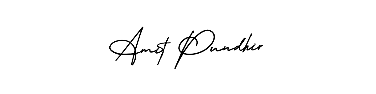 How to make Amit Pundhir name signature. Use AmerikaSignatureDemo-Regular style for creating short signs online. This is the latest handwritten sign. Amit Pundhir signature style 3 images and pictures png