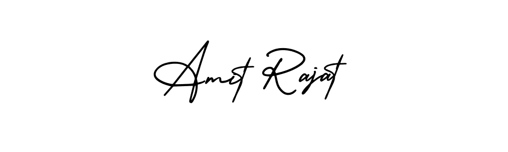 How to make Amit Rajat name signature. Use AmerikaSignatureDemo-Regular style for creating short signs online. This is the latest handwritten sign. Amit Rajat signature style 3 images and pictures png