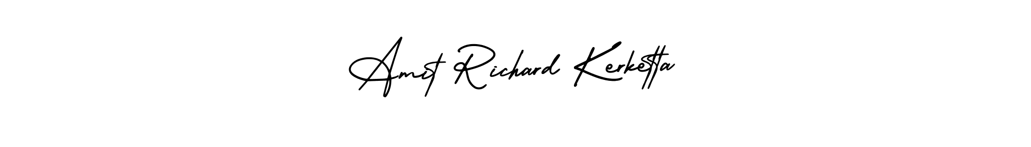 Also You can easily find your signature by using the search form. We will create Amit Richard Kerketta name handwritten signature images for you free of cost using AmerikaSignatureDemo-Regular sign style. Amit Richard Kerketta signature style 3 images and pictures png
