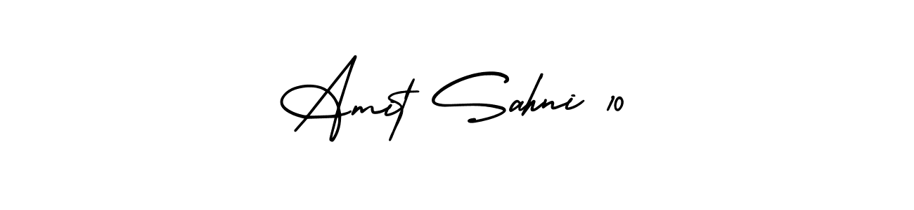 AmerikaSignatureDemo-Regular is a professional signature style that is perfect for those who want to add a touch of class to their signature. It is also a great choice for those who want to make their signature more unique. Get Amit Sahni 10 name to fancy signature for free. Amit Sahni 10 signature style 3 images and pictures png