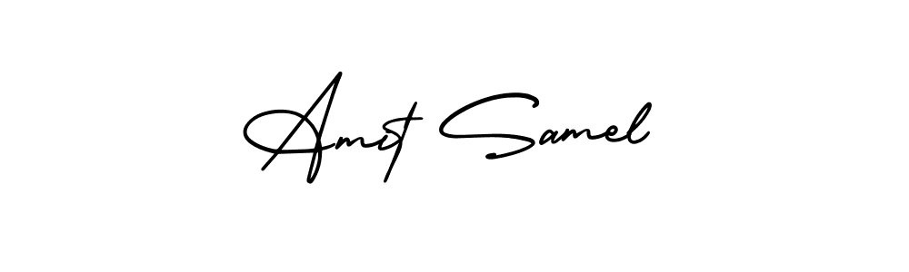 Also You can easily find your signature by using the search form. We will create Amit Samel name handwritten signature images for you free of cost using AmerikaSignatureDemo-Regular sign style. Amit Samel signature style 3 images and pictures png