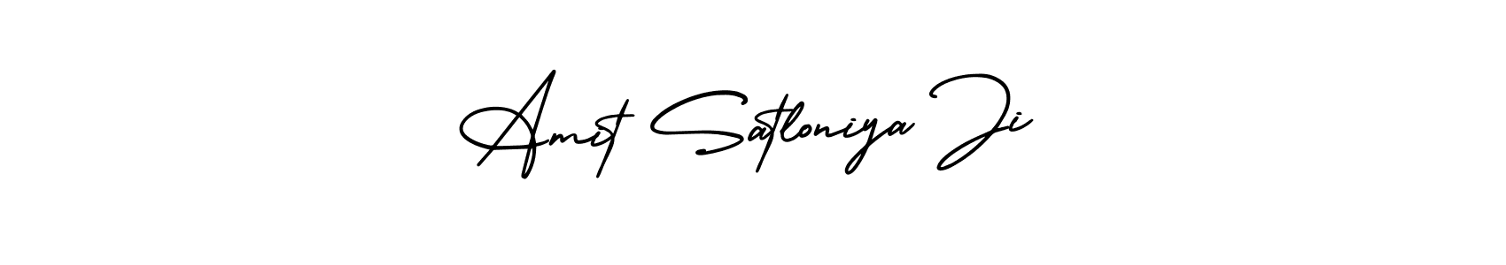 How to make Amit Satloniya Ji signature? AmerikaSignatureDemo-Regular is a professional autograph style. Create handwritten signature for Amit Satloniya Ji name. Amit Satloniya Ji signature style 3 images and pictures png