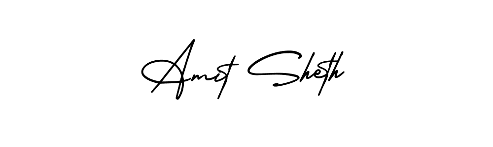 Make a beautiful signature design for name Amit Sheth. With this signature (AmerikaSignatureDemo-Regular) style, you can create a handwritten signature for free. Amit Sheth signature style 3 images and pictures png