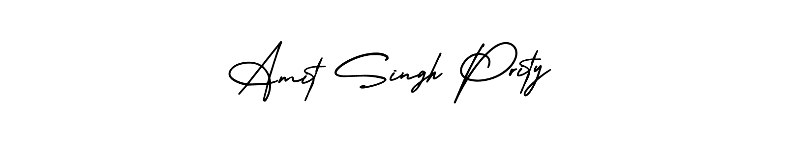 Use a signature maker to create a handwritten signature online. With this signature software, you can design (AmerikaSignatureDemo-Regular) your own signature for name Amit Singh Prity. Amit Singh Prity signature style 3 images and pictures png