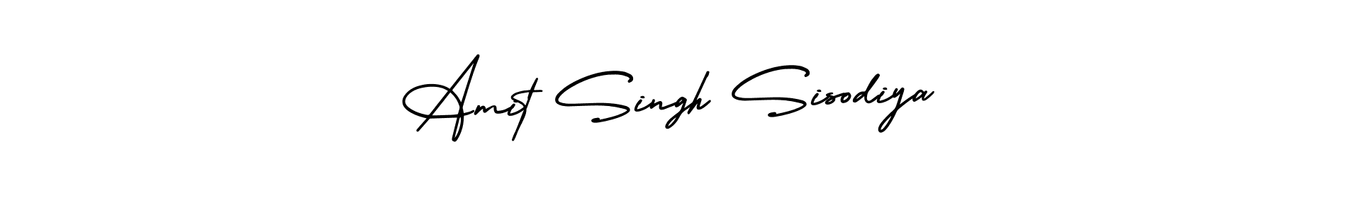 This is the best signature style for the Amit Singh Sisodiya name. Also you like these signature font (AmerikaSignatureDemo-Regular). Mix name signature. Amit Singh Sisodiya signature style 3 images and pictures png