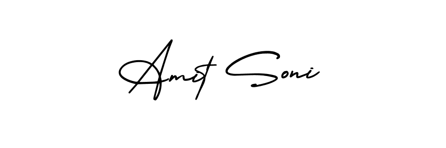 Also You can easily find your signature by using the search form. We will create Amit Soni name handwritten signature images for you free of cost using AmerikaSignatureDemo-Regular sign style. Amit Soni signature style 3 images and pictures png