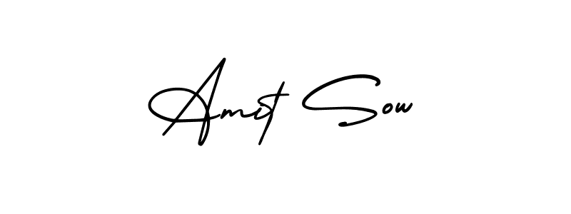 Best and Professional Signature Style for Amit Sow. AmerikaSignatureDemo-Regular Best Signature Style Collection. Amit Sow signature style 3 images and pictures png