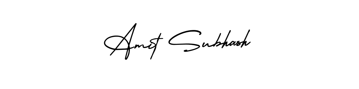 It looks lik you need a new signature style for name Amit Subhash. Design unique handwritten (AmerikaSignatureDemo-Regular) signature with our free signature maker in just a few clicks. Amit Subhash signature style 3 images and pictures png