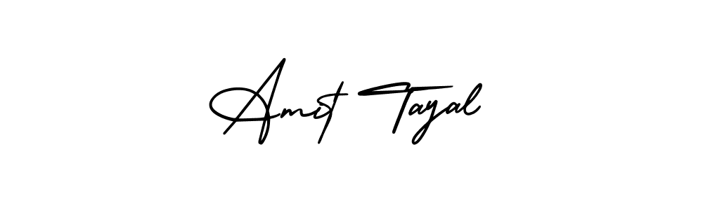 The best way (AmerikaSignatureDemo-Regular) to make a short signature is to pick only two or three words in your name. The name Amit Tayal include a total of six letters. For converting this name. Amit Tayal signature style 3 images and pictures png