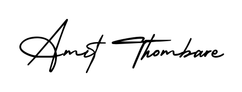 The best way (AmerikaSignatureDemo-Regular) to make a short signature is to pick only two or three words in your name. For converting this name Amit Thombare. Amit Thombare signature style 3 images and pictures png