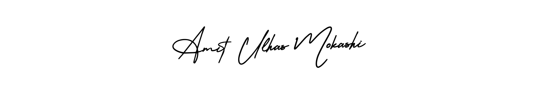 Amit Ulhas Mokashi stylish signature style. Best Handwritten Sign (AmerikaSignatureDemo-Regular) for my name. Handwritten Signature Collection Ideas for my name Amit Ulhas Mokashi. Amit Ulhas Mokashi signature style 3 images and pictures png