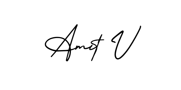 Check out images of Autograph of Amit V name. Actor Amit V Signature Style. AmerikaSignatureDemo-Regular is a professional sign style online. Amit V signature style 3 images and pictures png