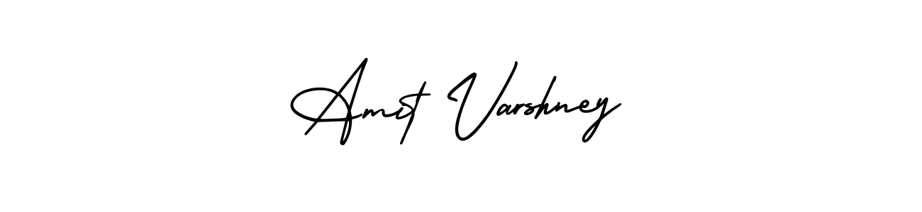 The best way (AmerikaSignatureDemo-Regular) to make a short signature is to pick only two or three words in your name. The name Amit Varshney include a total of six letters. For converting this name. Amit Varshney signature style 3 images and pictures png