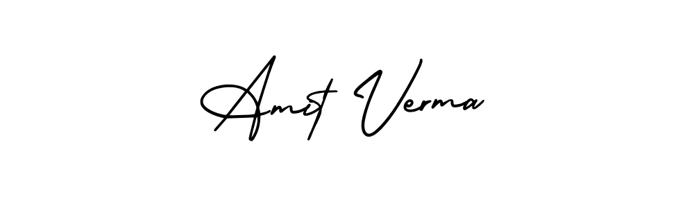 It looks lik you need a new signature style for name Amit Verma. Design unique handwritten (AmerikaSignatureDemo-Regular) signature with our free signature maker in just a few clicks. Amit Verma signature style 3 images and pictures png