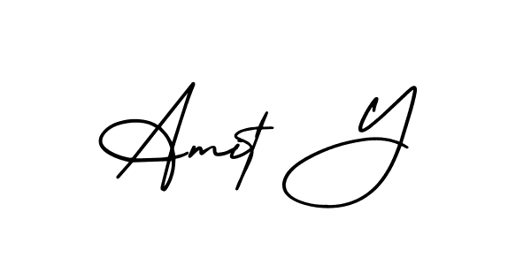 Make a beautiful signature design for name Amit Y. With this signature (AmerikaSignatureDemo-Regular) style, you can create a handwritten signature for free. Amit Y signature style 3 images and pictures png