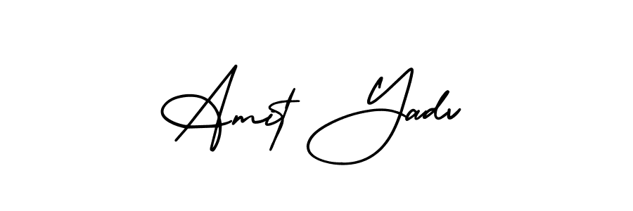 You should practise on your own different ways (AmerikaSignatureDemo-Regular) to write your name (Amit Yadv) in signature. don't let someone else do it for you. Amit Yadv signature style 3 images and pictures png