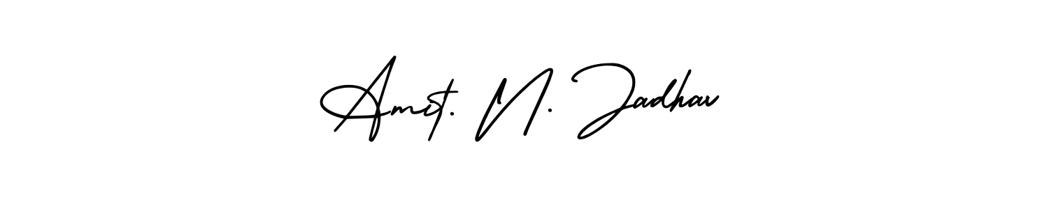 The best way (AmerikaSignatureDemo-Regular) to make a short signature is to pick only two or three words in your name. The name Amit. N. Jadhav include a total of six letters. For converting this name. Amit. N. Jadhav signature style 3 images and pictures png