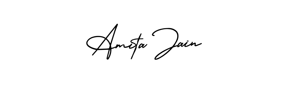 Best and Professional Signature Style for Amita Jain. AmerikaSignatureDemo-Regular Best Signature Style Collection. Amita Jain signature style 3 images and pictures png