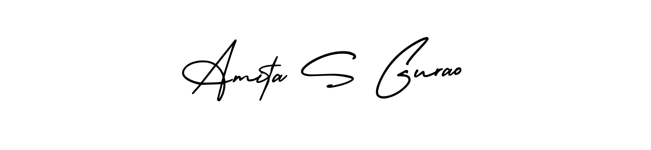 Make a beautiful signature design for name Amita S Gurao. With this signature (AmerikaSignatureDemo-Regular) style, you can create a handwritten signature for free. Amita S Gurao signature style 3 images and pictures png